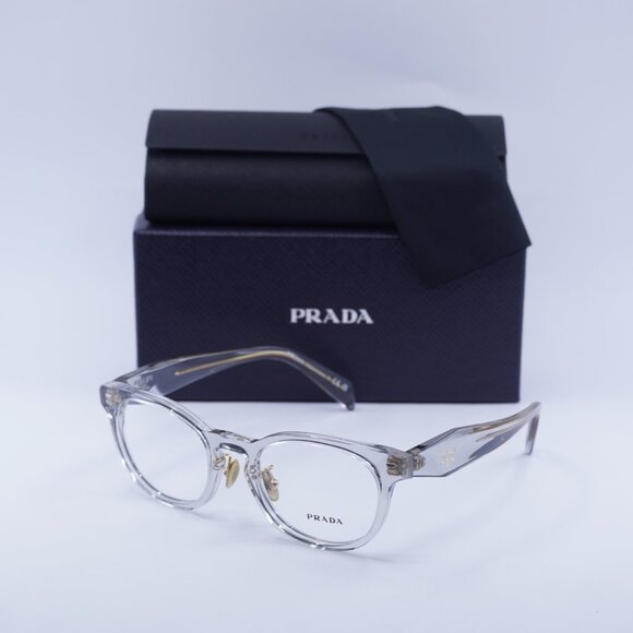 Prada PRB06VD 12R1O1 Cat Eye Eyeglasses 50mm - Transparent Grey - Picture 8 of 10